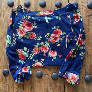 DNA COUTURE | Navy Floral Shirt